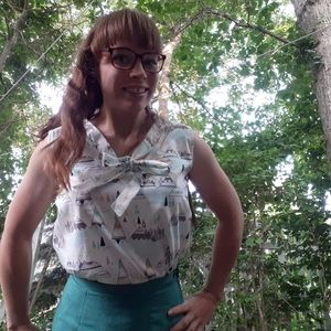 Mountain Print Blouse